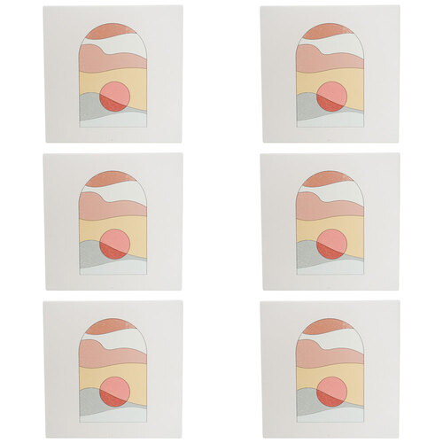 6PK LVD Trivet Travel Life 3 Decorative Home/Office Decor 20cm
