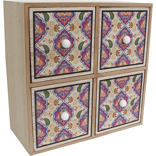 LVD Sari 4 MDF 22cm Jewellery Drawer Accessory Organiser Square