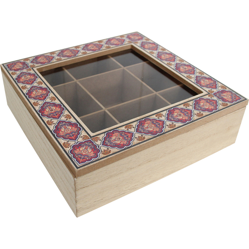 LVD Sari MDF 24cm Jewellery Display Box Accessory Organiser Square