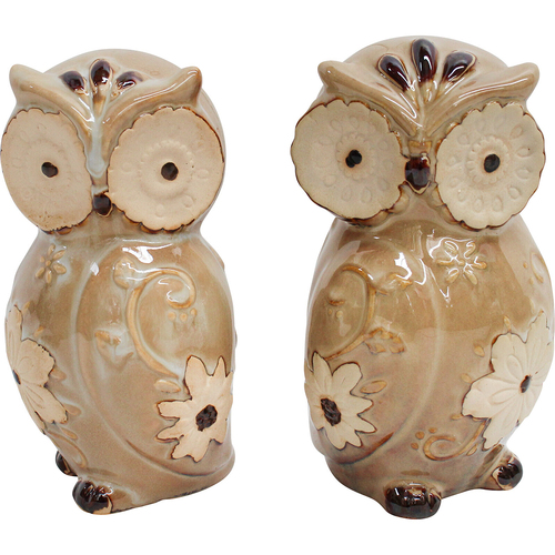 LVD Curious Owls 2pc Decorative Sculpture Home/Lounge Decor