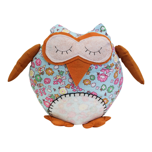 LVD Sand Polyfill 22cm Floral Owl Doorstop Home/Office Stopper