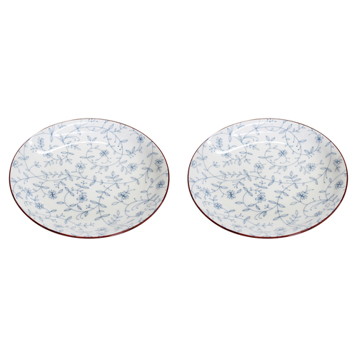 2PK LVD Vine Ceramic 20.5cm Dinner Plate Dish Round - White
