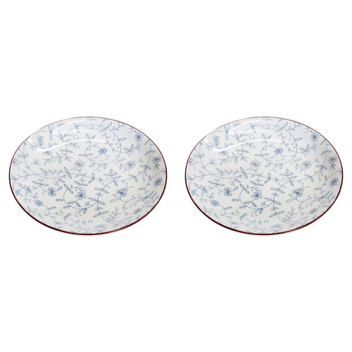 2PK LVD Vine Ceramic 20.5cm Dinner Plate Dish Round - White