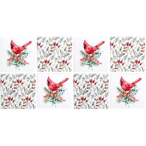 2x 4pc LVD Coasters Red Robin Decorative Barware/Serveware Home Kitchen
