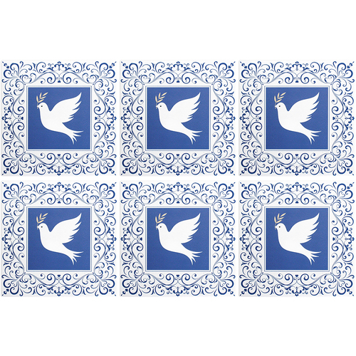 6PK LVD Trivet Vintage Blue Decorative Tableware/Serveware Home Kitchen