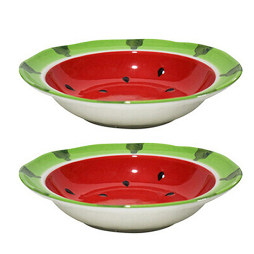 2PK LVD Ceramic Large 21cm Bowl Watermelon Round Dinnerware