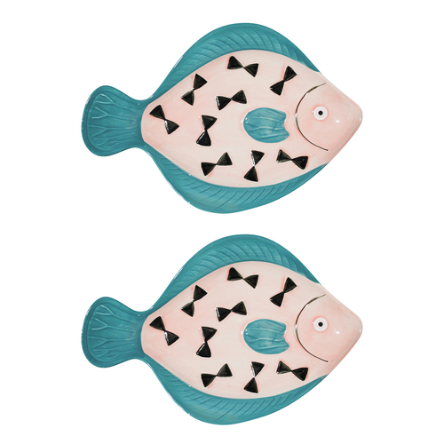 2PK LVD Lily Ceramic 30.5cm Fish Plate/Decorative Dish Tableware