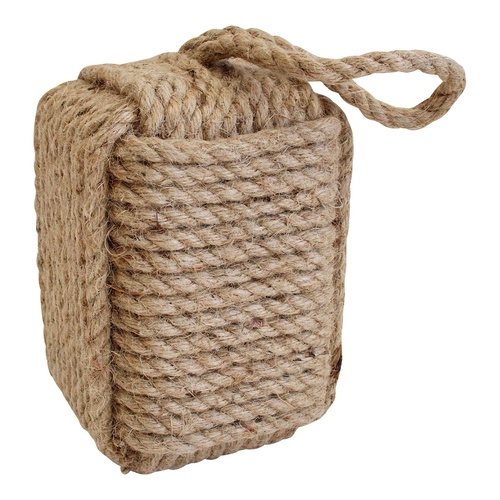 LVD Rope Tall Natural 19cm Jute Concrete Doorstop Weighted Stopper Home Decor