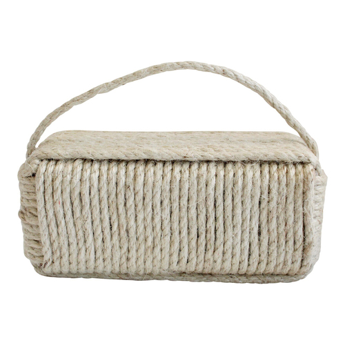 LVD Rope White 20cm Jute Rope Doorstop Weighted Stopper Home Decor