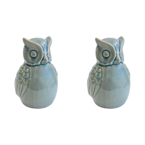 2PK LVD Owl Sml Powder Decorative Sculpture Home/Lounge Decor