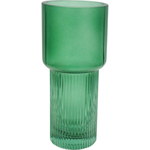 LVD Glass Vase Market Small Juniper Home Decor 8x18cm - Green