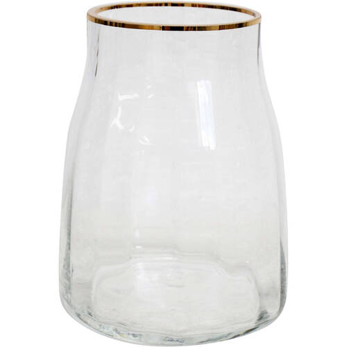 LVD Taper Flower Vase Container 10x18cm Small - Clear