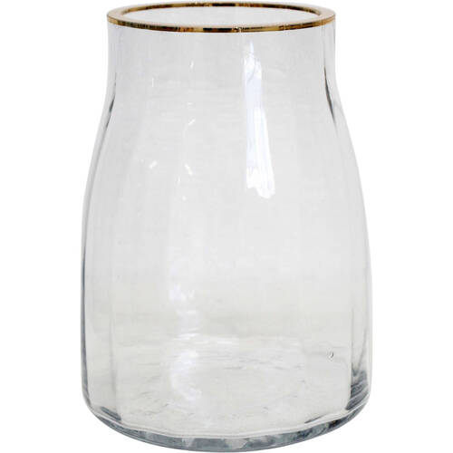 LVD Taper Flower Vase Container 12x21cm Large - Clear