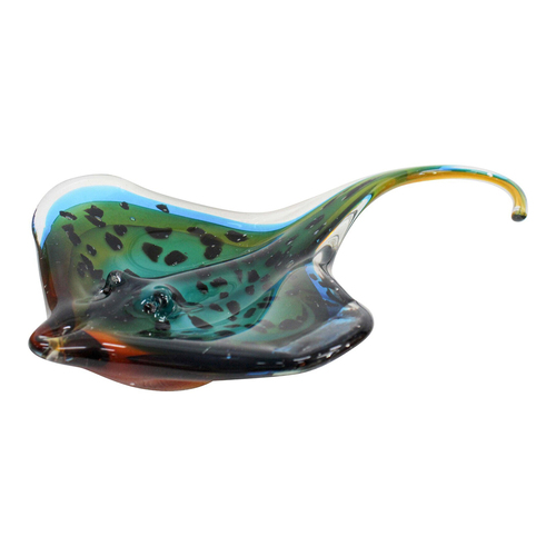 LVD Decorative 29cm Glass Stingray Home Tabletop Decor - Large