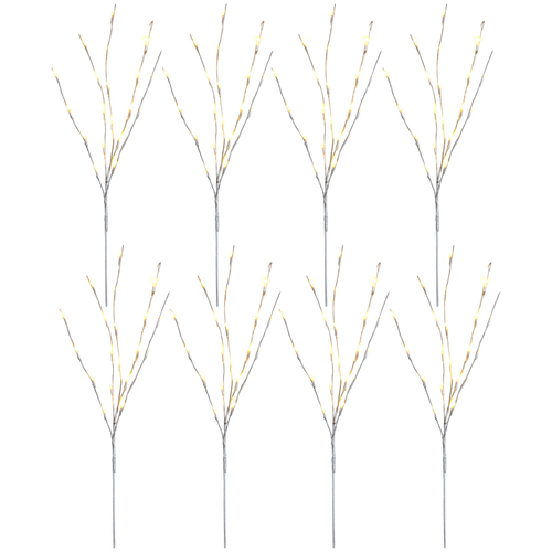 8PK LVD Light Up LED Branch Paperbark Decorative Lighting Home Decor 70cm 