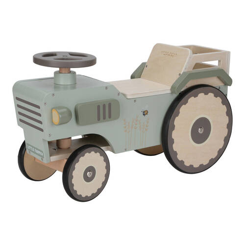 Little Dutch Little Farm Wooden Walking Tractor Baby Ride On Toy 18m+