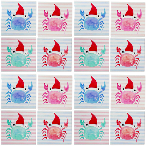 4x 4pc LVD Coasters Crabulous Xmas Decorative Barware/Serveware Home Kitchen
