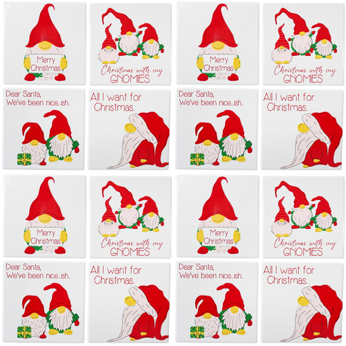4x 4pc LVD Coasters Gnomies Decorative Barware/Serveware Home Kitchen