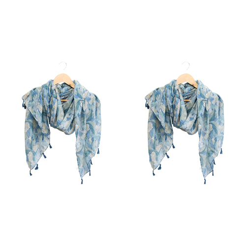 2PK LVD Scarf Sarong Luna Themed Stylish Womens Fashion