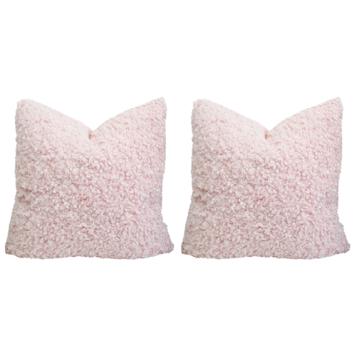 2x LVD Curly Cushion Pillow Sofa/Couch Home Decor 45x45cm Square Dusty