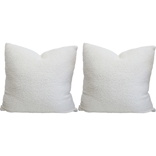 2PK LVD Cushion Teddy Natural Decorative Home/Lounge Decor 45x45cm