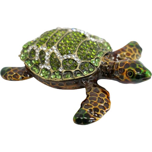 LVD 8.5cm Metal Turtle Trinket Box Decorative Organiser