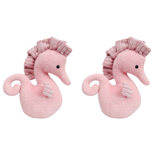 2PK LVD Shiloh Seahorse 24cm Plush Toy Kids/Children Stuffed Animal - Pink