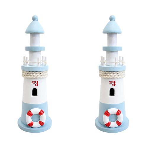 2PK LVD Lighthouse 22cm Home Decorative Figurine Small No. 3