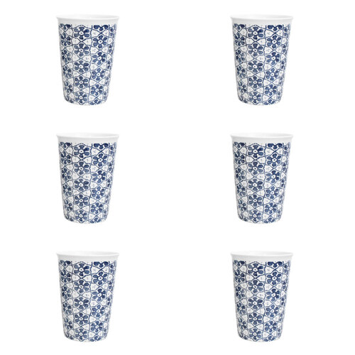 6PK LVD Ceramic Tall Cup Senoma Home/Kitchen Drinkware 13cm Assorted