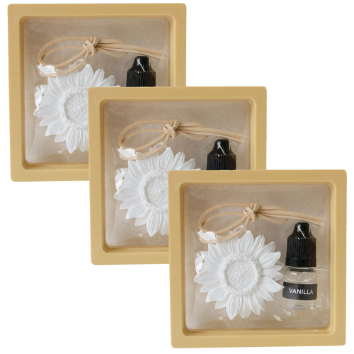 3PK LVD 21cm Ceramic Scented Hanger Home Fragrance Vanilla