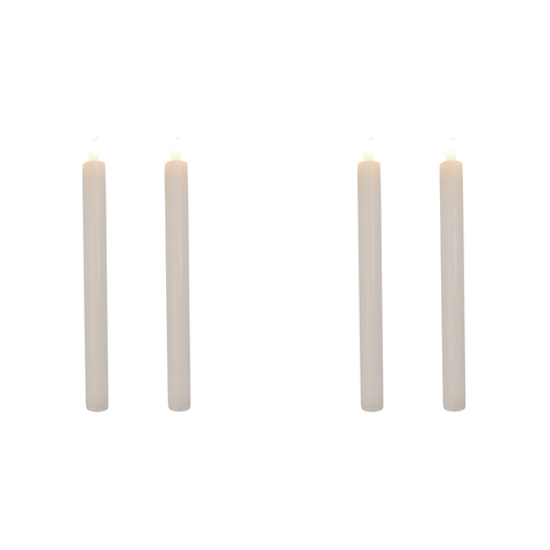 2x 2pc LVD 25cm Wax Flameless Dinner Candles Tabletop Decor