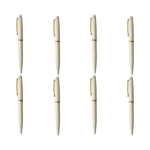 8PK LVD Pen Hudson Cream Home Office Decor stationery Natural Finish