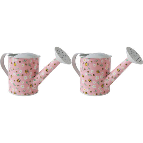 2PK LVD Aluminium 800ml Watering Can Gardening Decor Small Bees