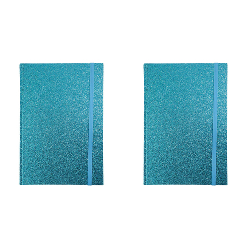 2PK LVD 21cm Notebook A5 Writing Stationery 80 Pages Glitter Sky