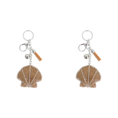 2PK LVD 18cm Metal Keyring Charm Key Tag Accessory Shell