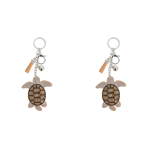 2PK LVD 17cm Metal Keyring Charm Key Tag Accessory Turtle