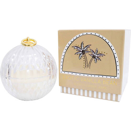 LVD Glass Candle Bauble Home/Office Decor 12x12cm - Vanilla Bean