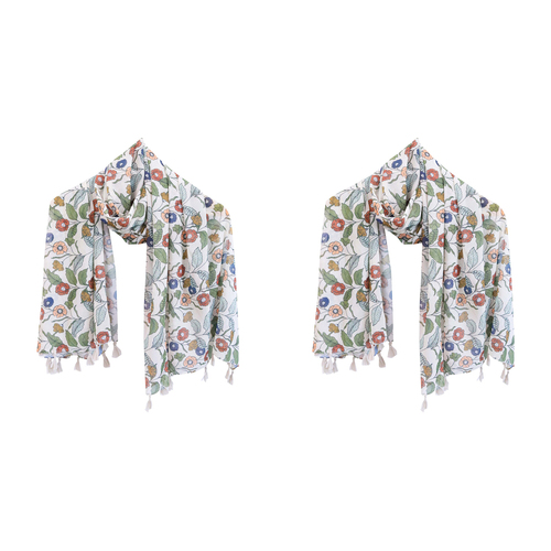 2x LVD Scarf/Sarong Women's Beach Shawl Cover Up 90x180cm Polyester Indienne