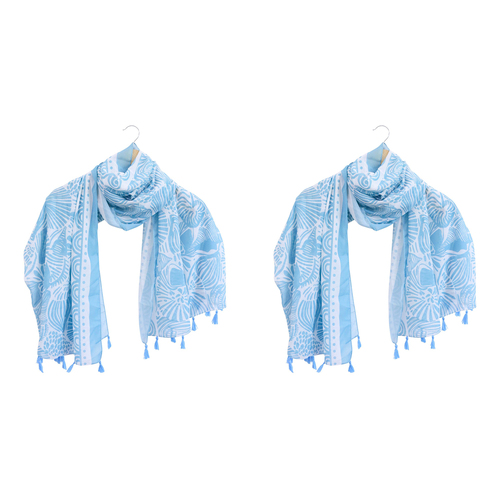 2x LVD Scarf/Sarong Women/Ladies Beach Shawl Cover Up 90x180cm Polyester Shells