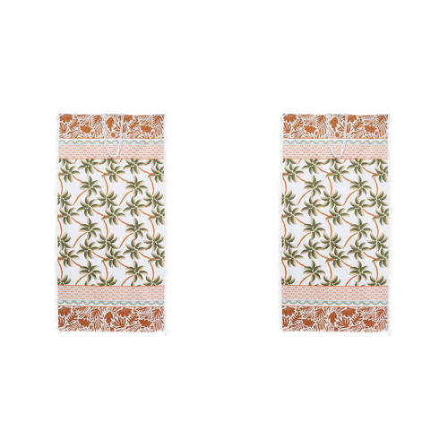 2PK LVD Microfibre Beach Absorbent Towel In Bag 90x180cm - Palmier