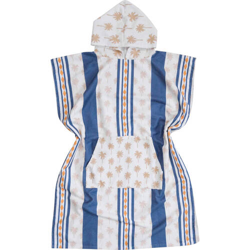 LVD Microfibre Adult/Teen Hooded Towel Poncho w/ Bag - Nautical
