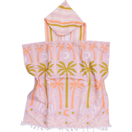 LVD Microfibre Soft Kids Towel Hooded Poncho w/ Bag 70x70cm Escape
