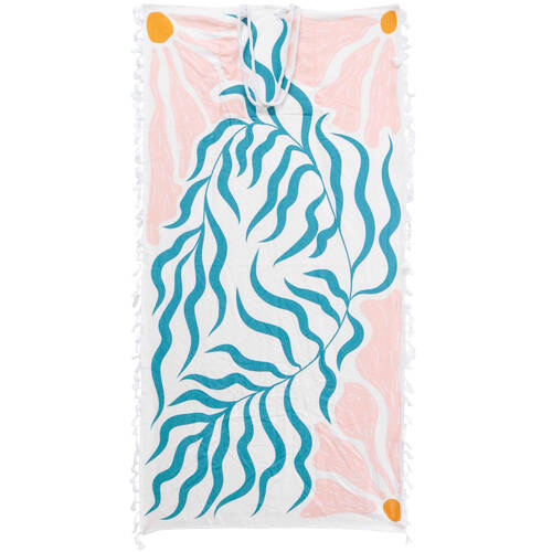 LVD Kids Microfibre Beach Towel In Bag 70x140cm Pretty Reef