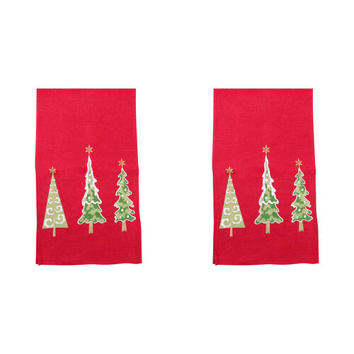 2PK LVD Embroided Table Runner Decor 33x180cm Christmas 2