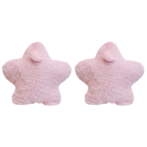 2x LVD Polyester Star Baby/Infant Nursery Decor Snuggle Soft Cushion 45cm Pink