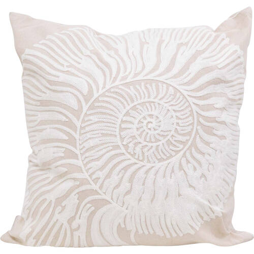 LVD Spiral Shell Decorative Home Cushion Pillow 43x43x10cm Natural