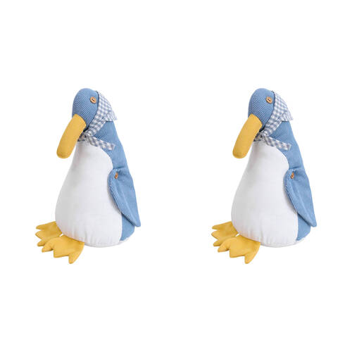 2x LVD Polyester Doorstop Auntie Penguin Door Stopper Home/Room Decor 16x22cm