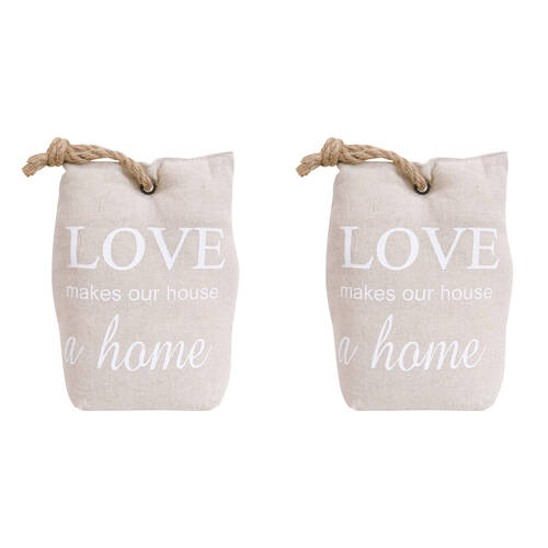 2x LVD Doorstop Polyester Love Home Stopper Holder Floor Room/Office Decor 20cm