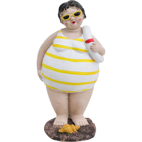 LVD Resin Coastal Beach Swimsuit Lady Home Decoration 9x7x17cm Elsie