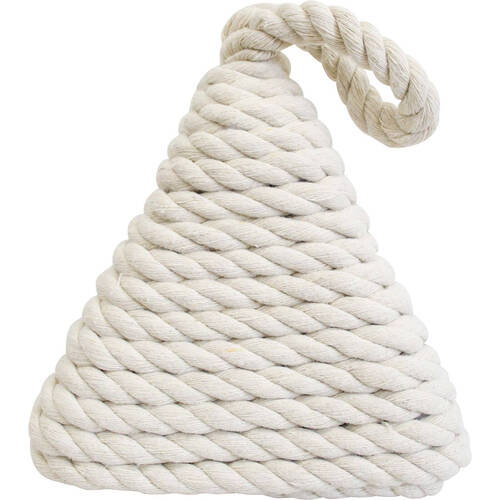 LVD Cotton/Concrete Doorstop Rope Pyra Home Decor White